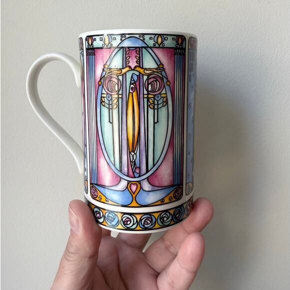 Dunoon Art Nouveau Style Stoneware Mug Vintage Charles Rennie Mackintosh Design - Picture 8 of 8